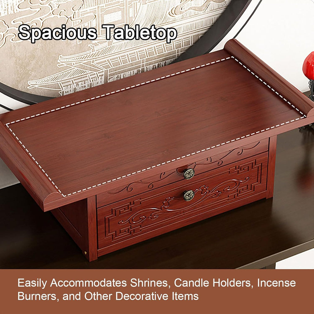 Altar Table Personal Meditation Shrine Buddhist Altar Table Retro Chinese Sty...