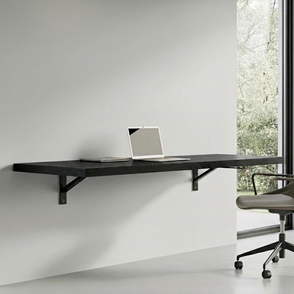 Wall Mounted Desk, Murphy Desk, Wall Mounted Folding Table, 48x16 Black