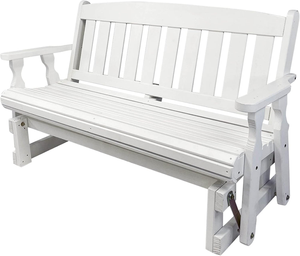 Amish Casual Heavy Duty 800 Lb Mission Pressure Treated Porch Glider (4 Foot,...