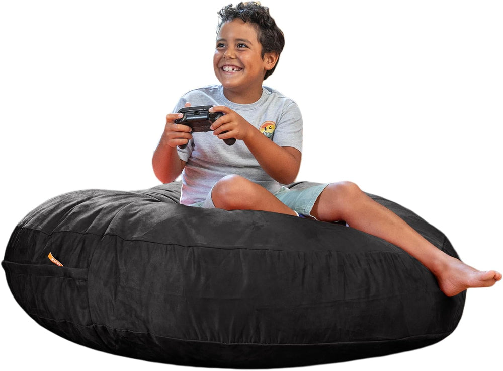 Jaxx 4 ft Cocoon Bean Bag Chair, Black