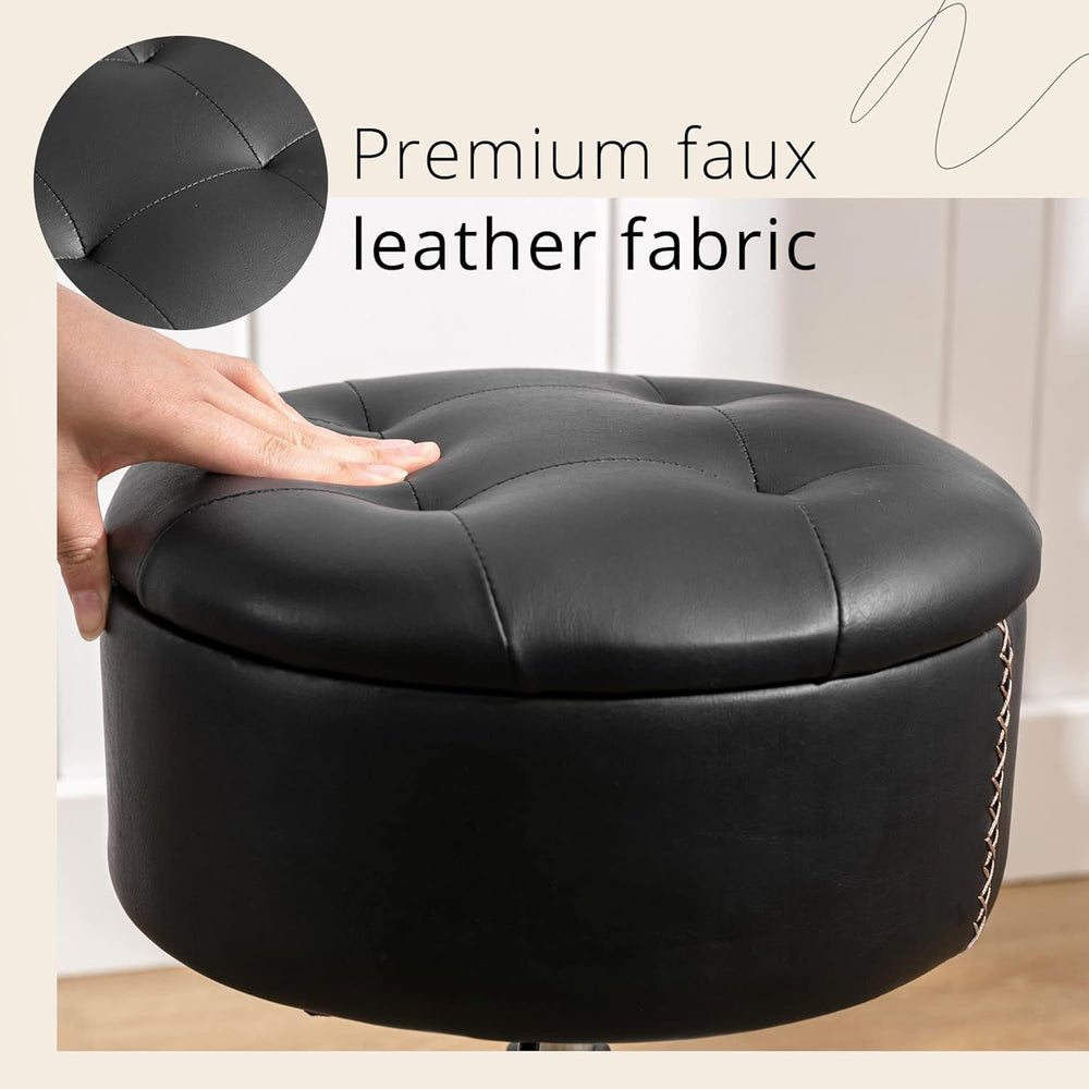 LUE BONA 360°Swivel Vanity Stool Chair for Makeup Room, Height Adjustable Sto...