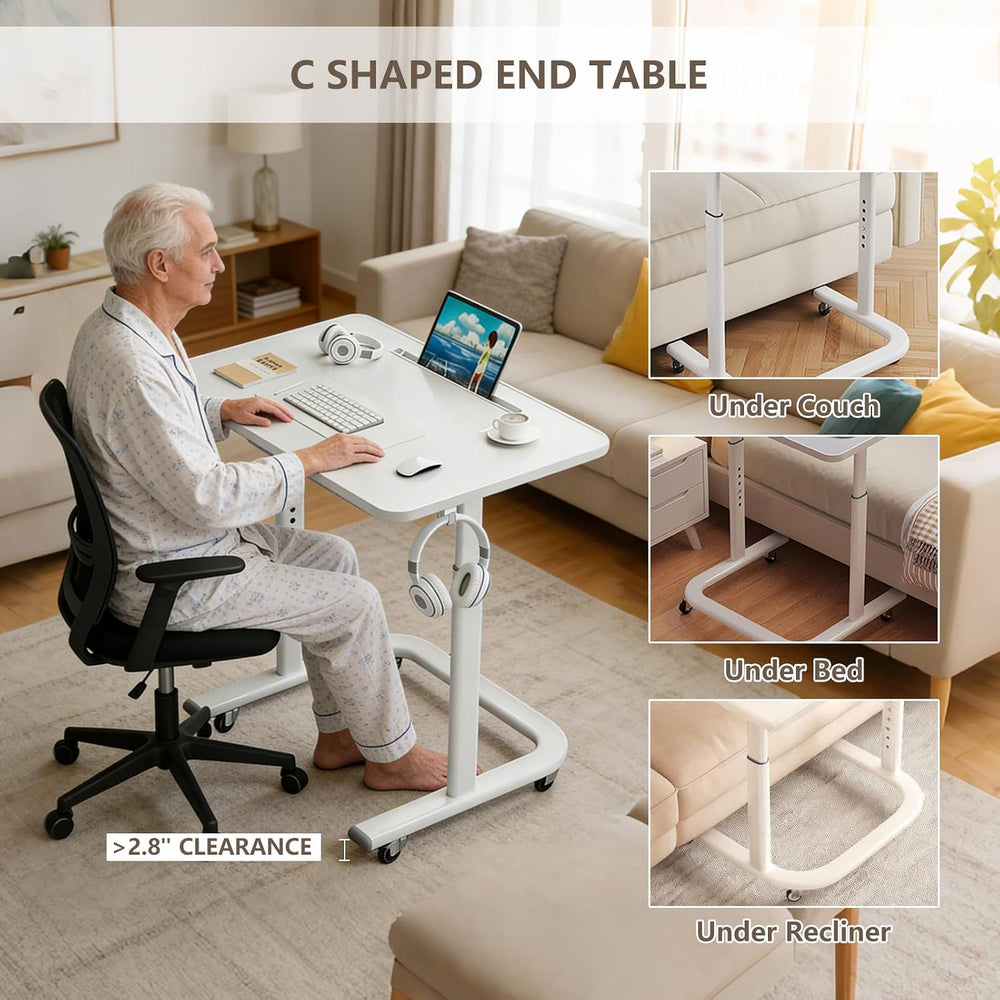 BeGyoku TV Dinner Tray Table,TV Trays for Eating on Couch,Height Adjustable T...