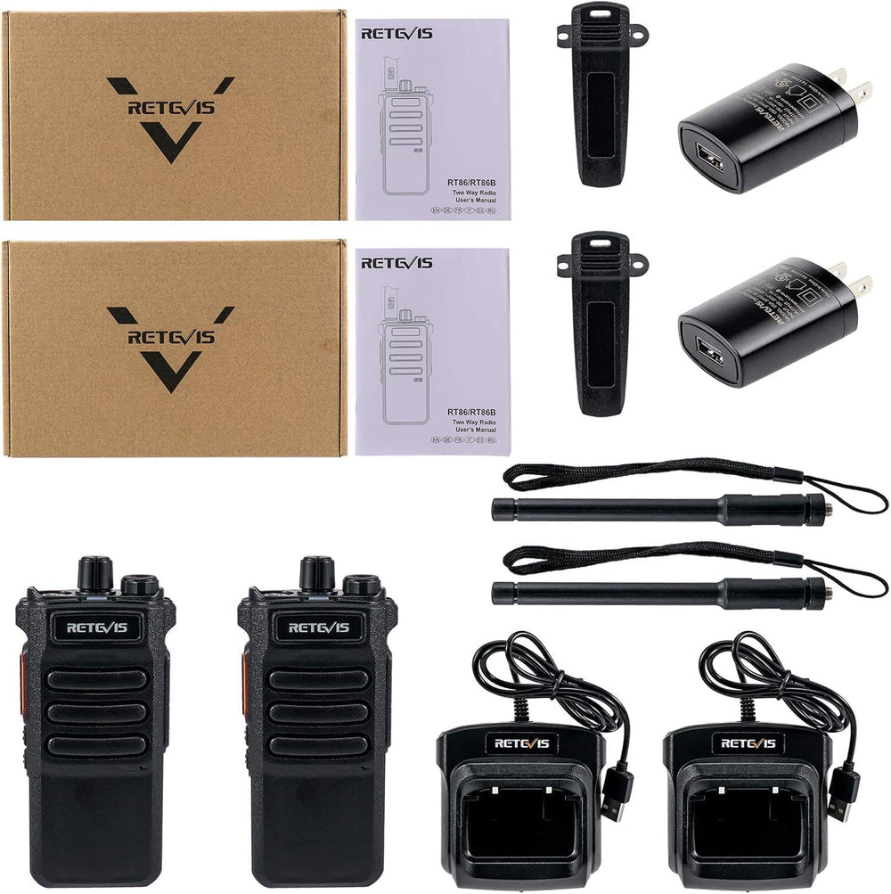 Retevis RT86 Heavy Duty 2 Way Radios Long Range,for Hunting Outdoor(2 Pack)