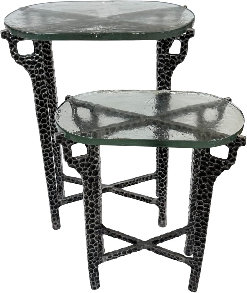 Carolina Chair & Table Ignis Nesting Table, 26" Recycled Glass &...
