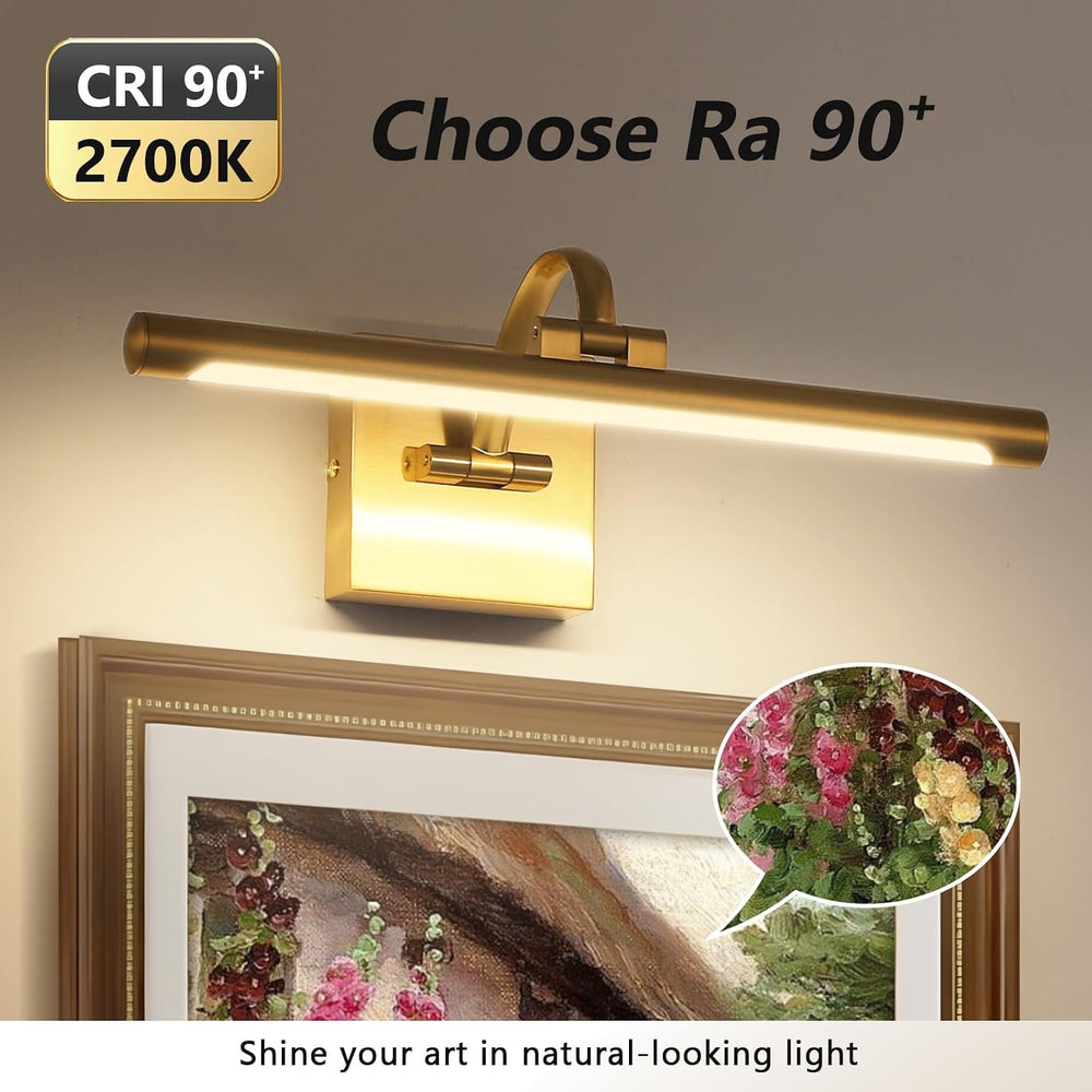 DESOOP Brass Picture Lights for wall Hard-Wired LED Picture Lighting Dimmable...