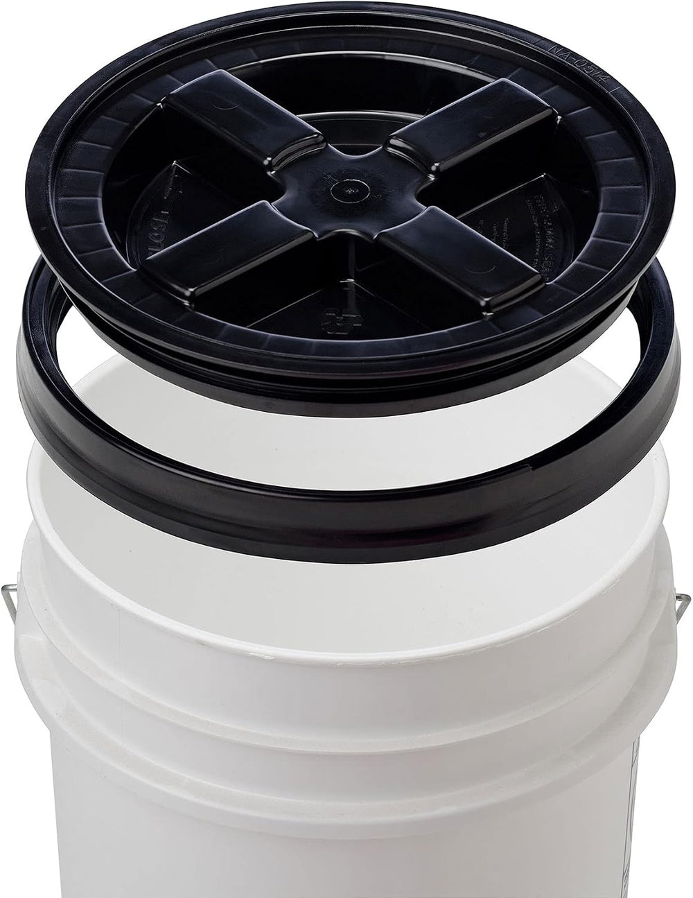House Naturals 6 Gallon Food Grade Bucket Pail with Black AirTight Screw on L...