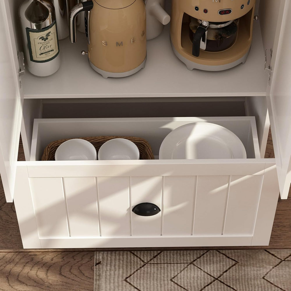 FUFU&GAGA 70.9" Tall Kitchen Pantry Cabinet with Drawer, 2 Doors &am...