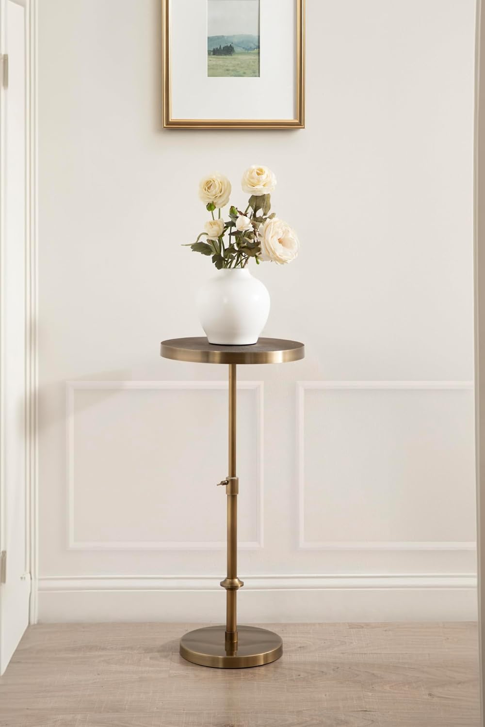 Kate and Laurel Engles Traditional Adjustable-Height Pedestal Side Table; 14 ...