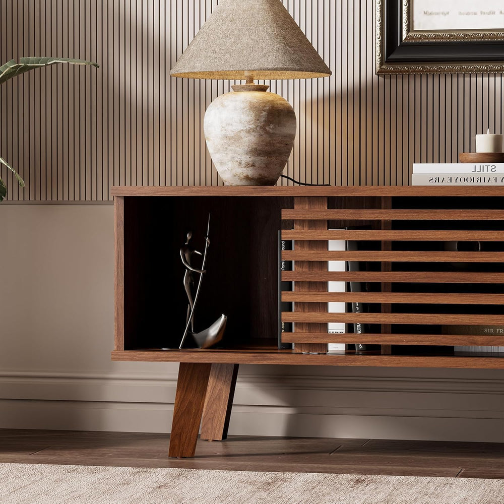Furniway Mid Century Living Room Table Set of 4, Coffee Table, TV Stand and 2...