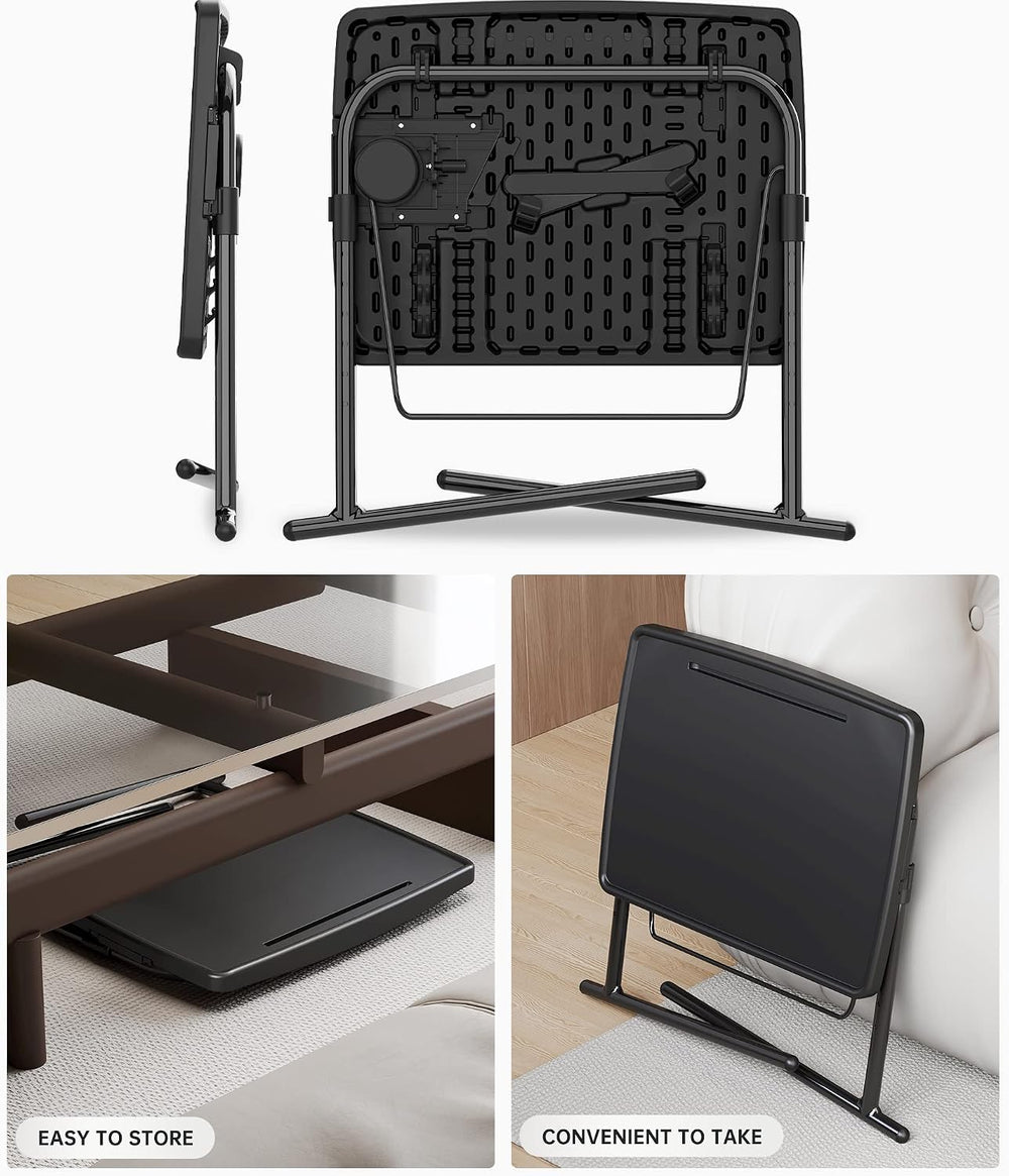 X TV Tray Table, Allpop Large TV Dinner Tray for Eating, Adjustable Folding L...