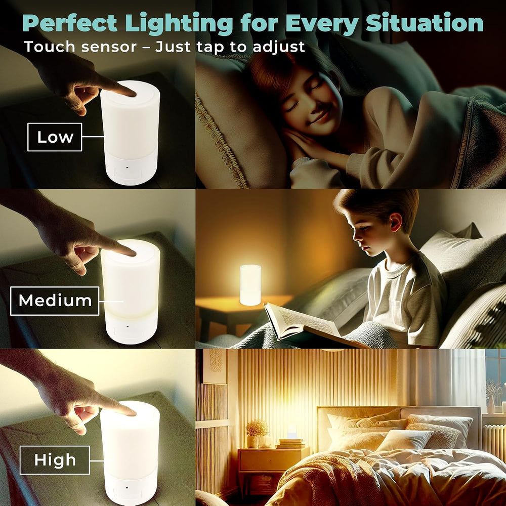 LFI Lightsยฎ White Home Emergency Table Lamp, 200+ Hr Runtime, Power Outages