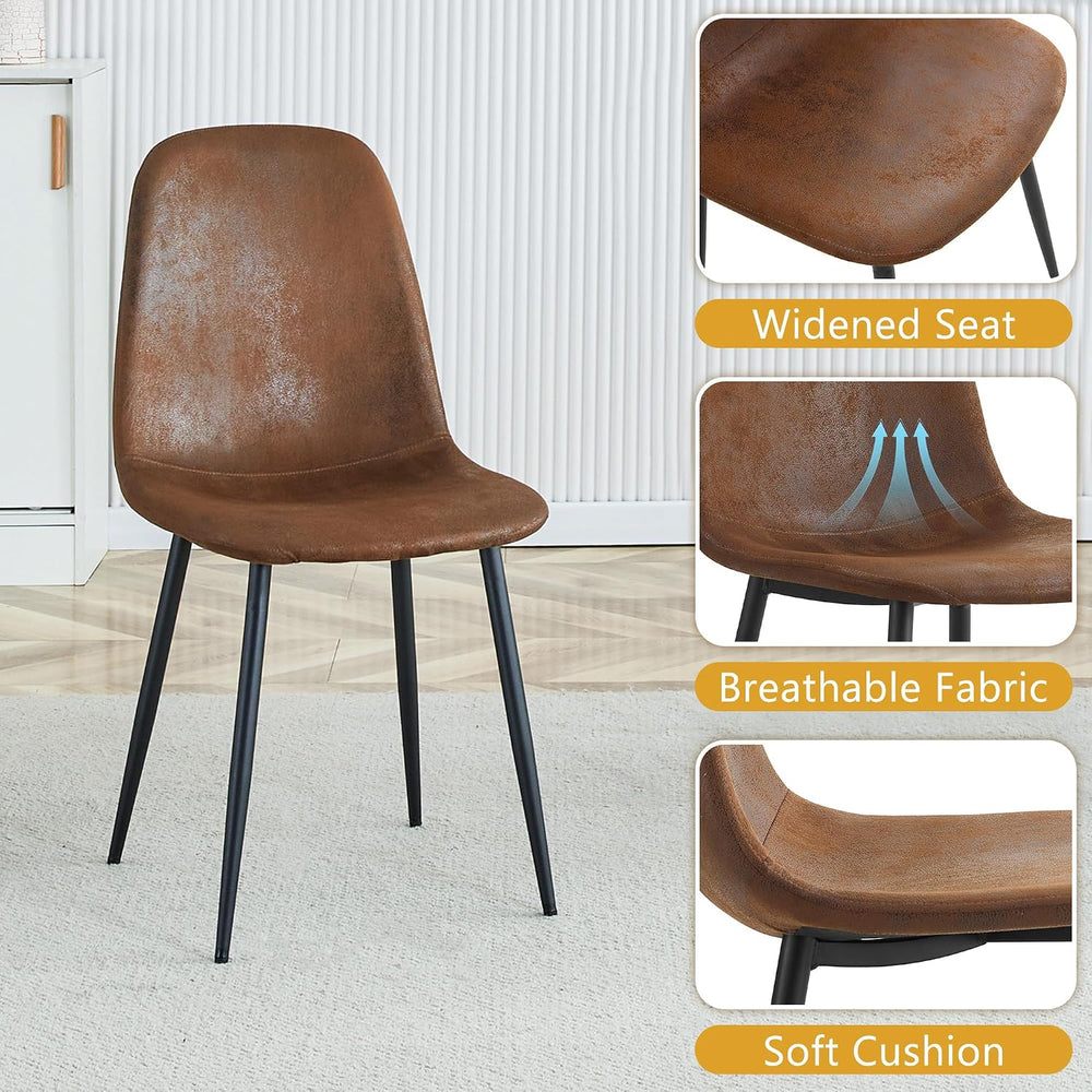 Round Dining Table Set for 4, Round Kitchen Dining Table and Chairs Set for 4...