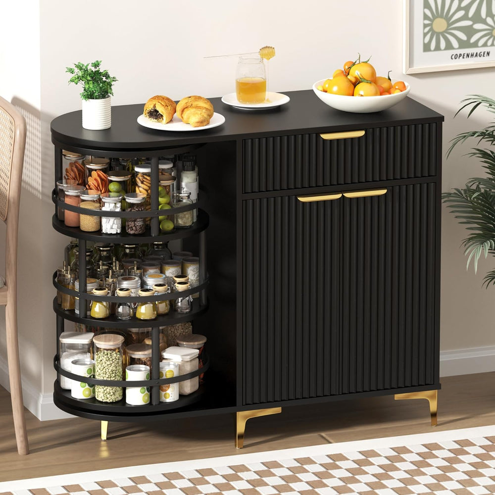 Buffet Cabinet with Storage,Sideborad Buffet Cabinet with Drawer & 2Doors...