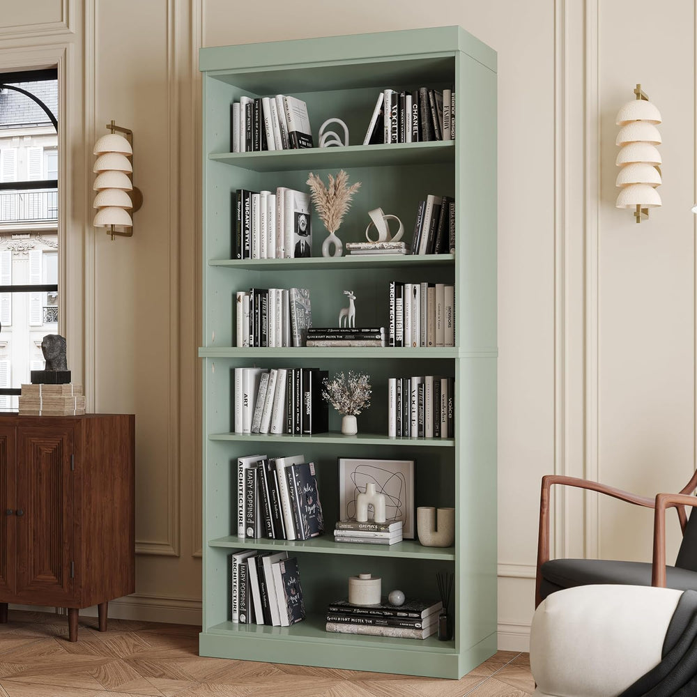 Palace Imports Solid Wood Bookcase - Stackable Modular 6-Tier Bookshelf - 71....