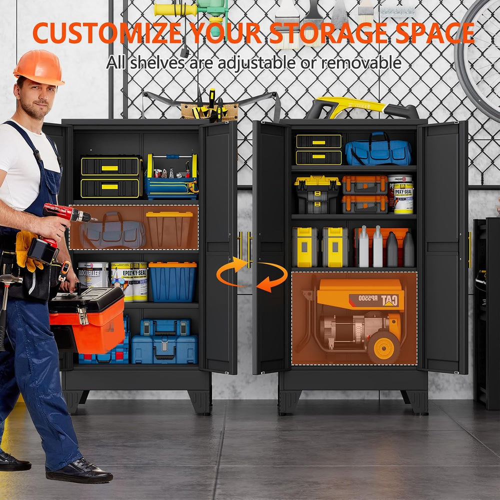GAIOUS 47.2'' Tall Metal Garage Storage Cabinet,File Cabinet with Doo...