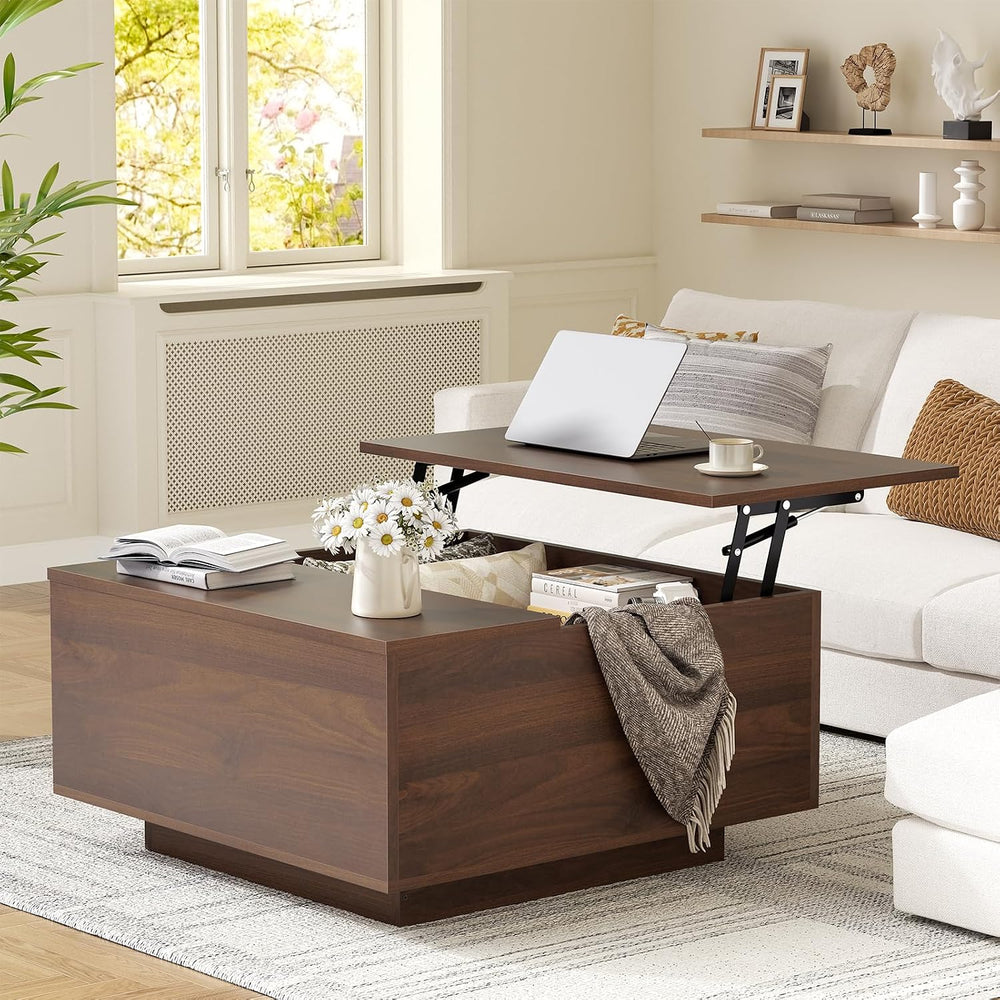 FABATO 31.5'' Lift Top Coffee Table Wood Center Table with Storage, W...