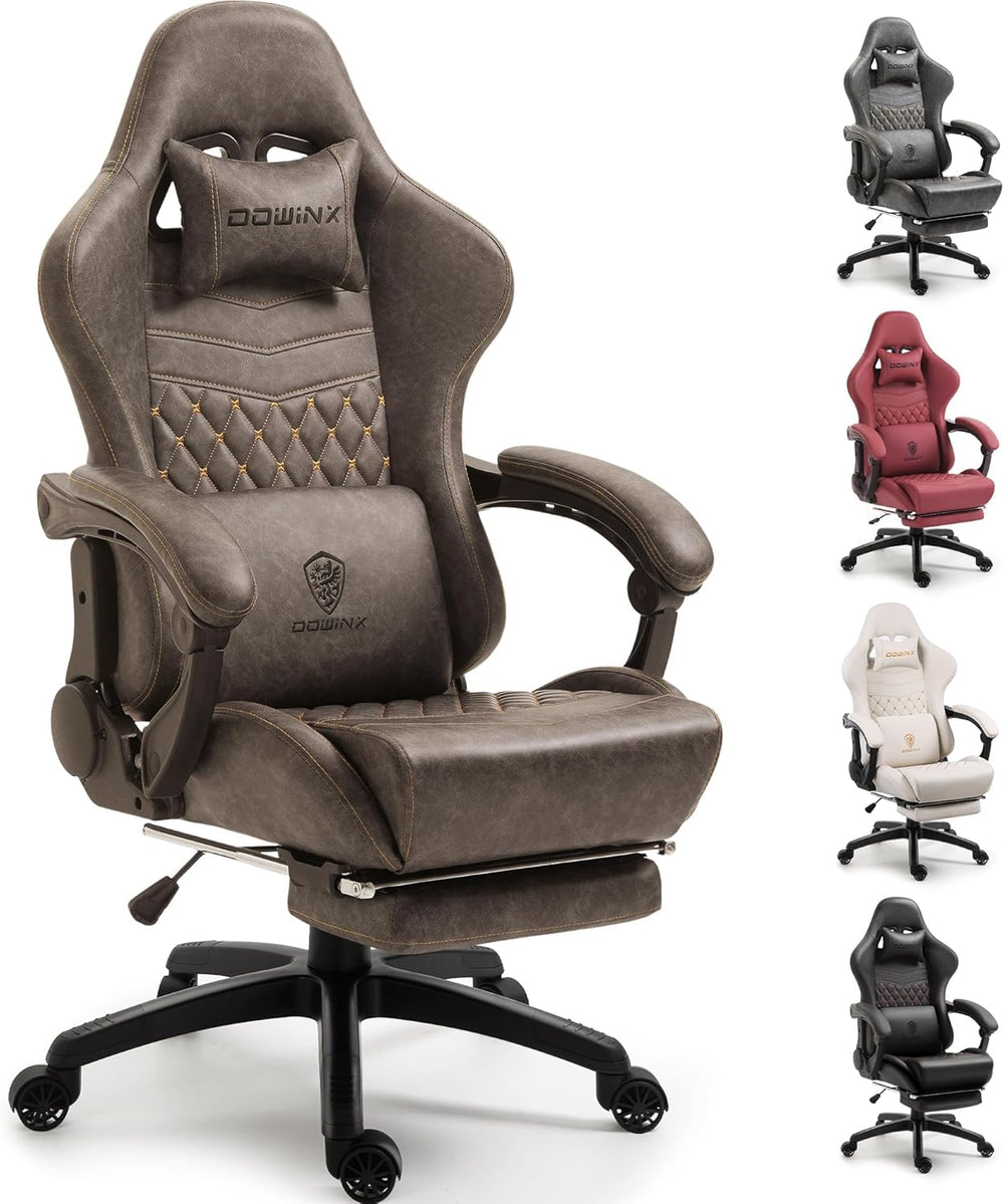 Dowinx Big & Tall Vintage Gaming Chair for Adults, 400 lb Capacity Heavy ...