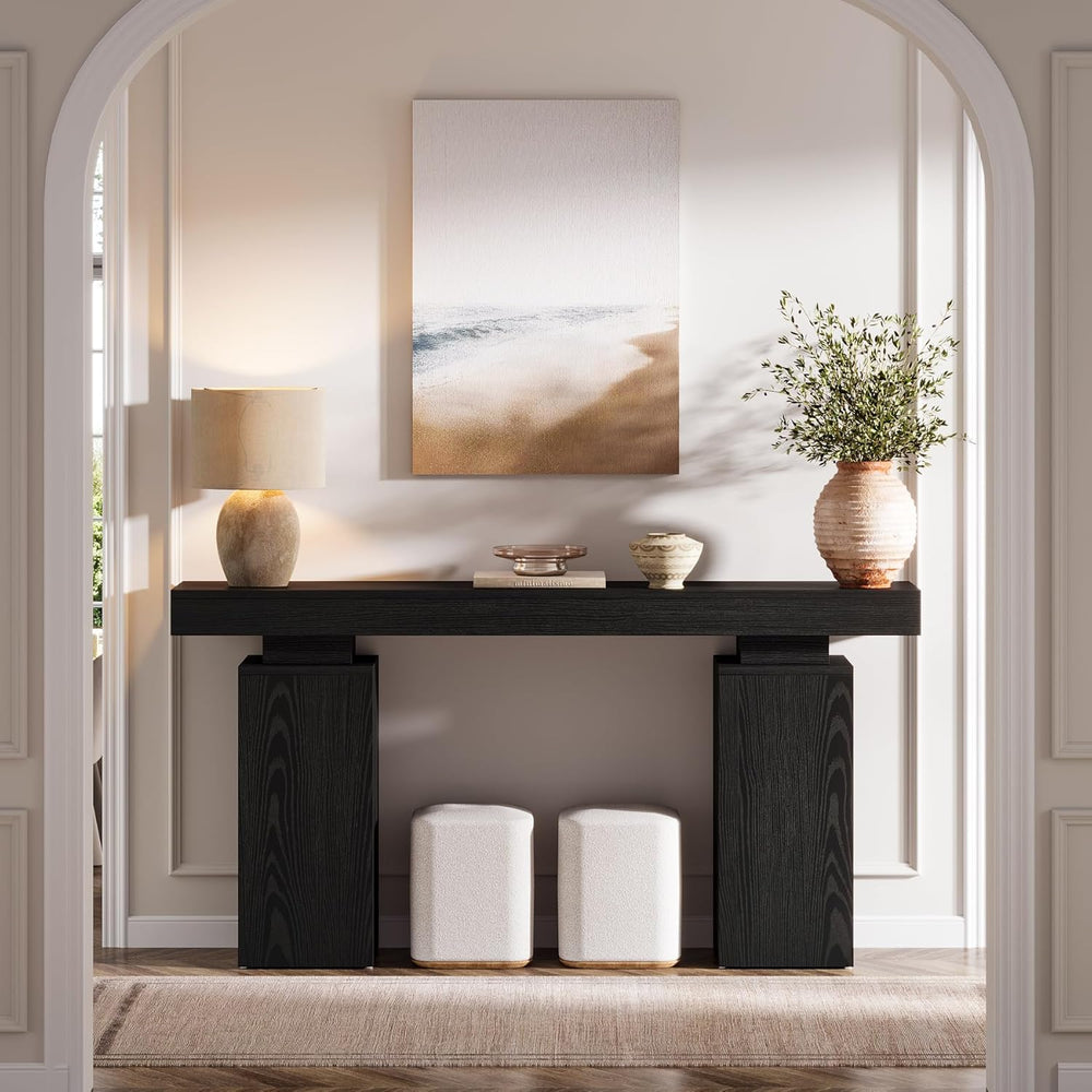 Tribesigns 63-Inch Long Console Table, Farmhouse Entryway Table Behind Couch,...