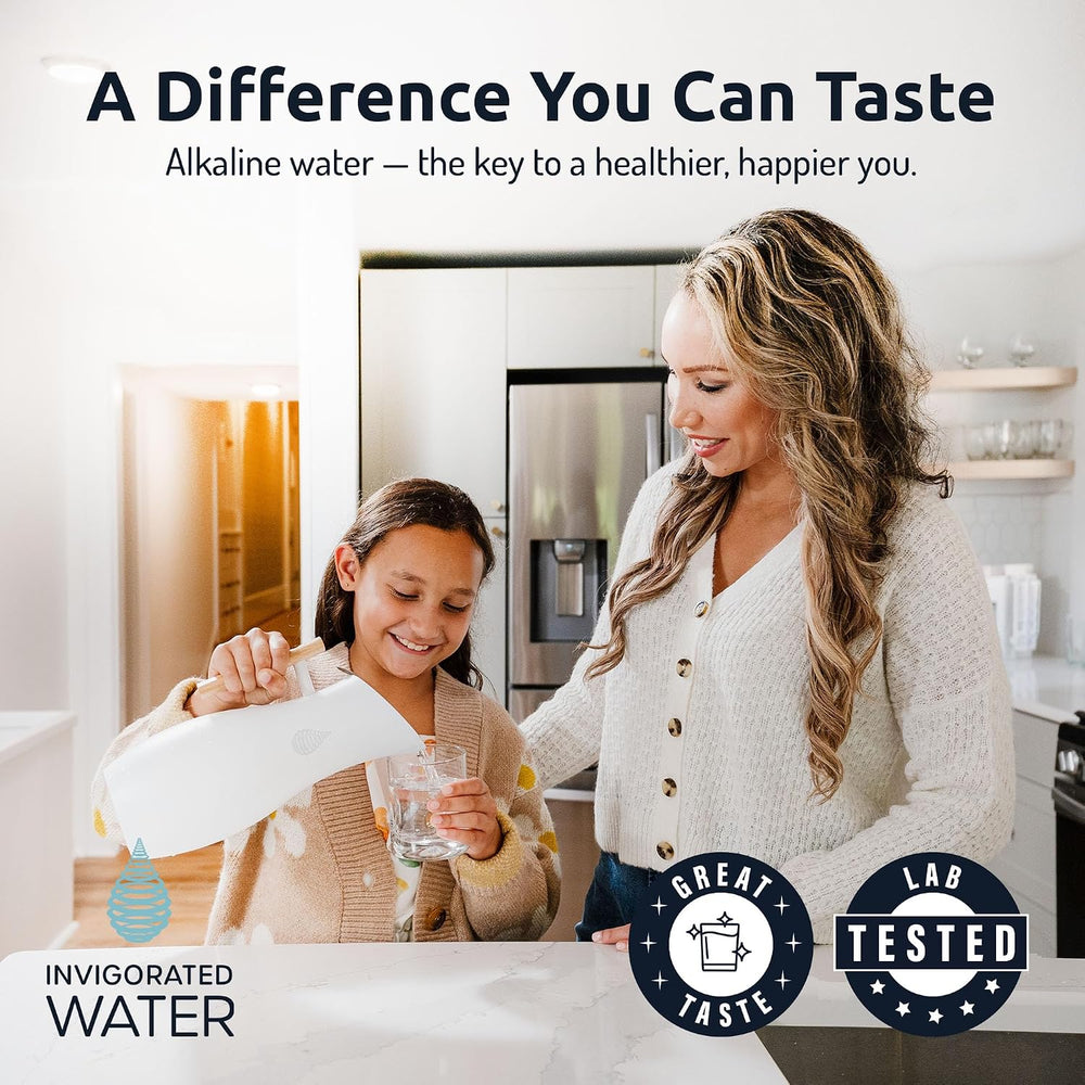 Invigorated Water Alkaline Water Filter Pitcher, Stainless Steel, 8-Cups