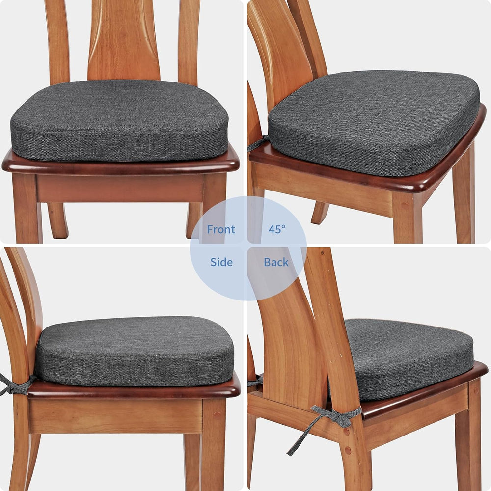 BUYUE Dining Chair Cushions 2.5 Inch Thick, U Shape Kitchen Chair Pads with N...