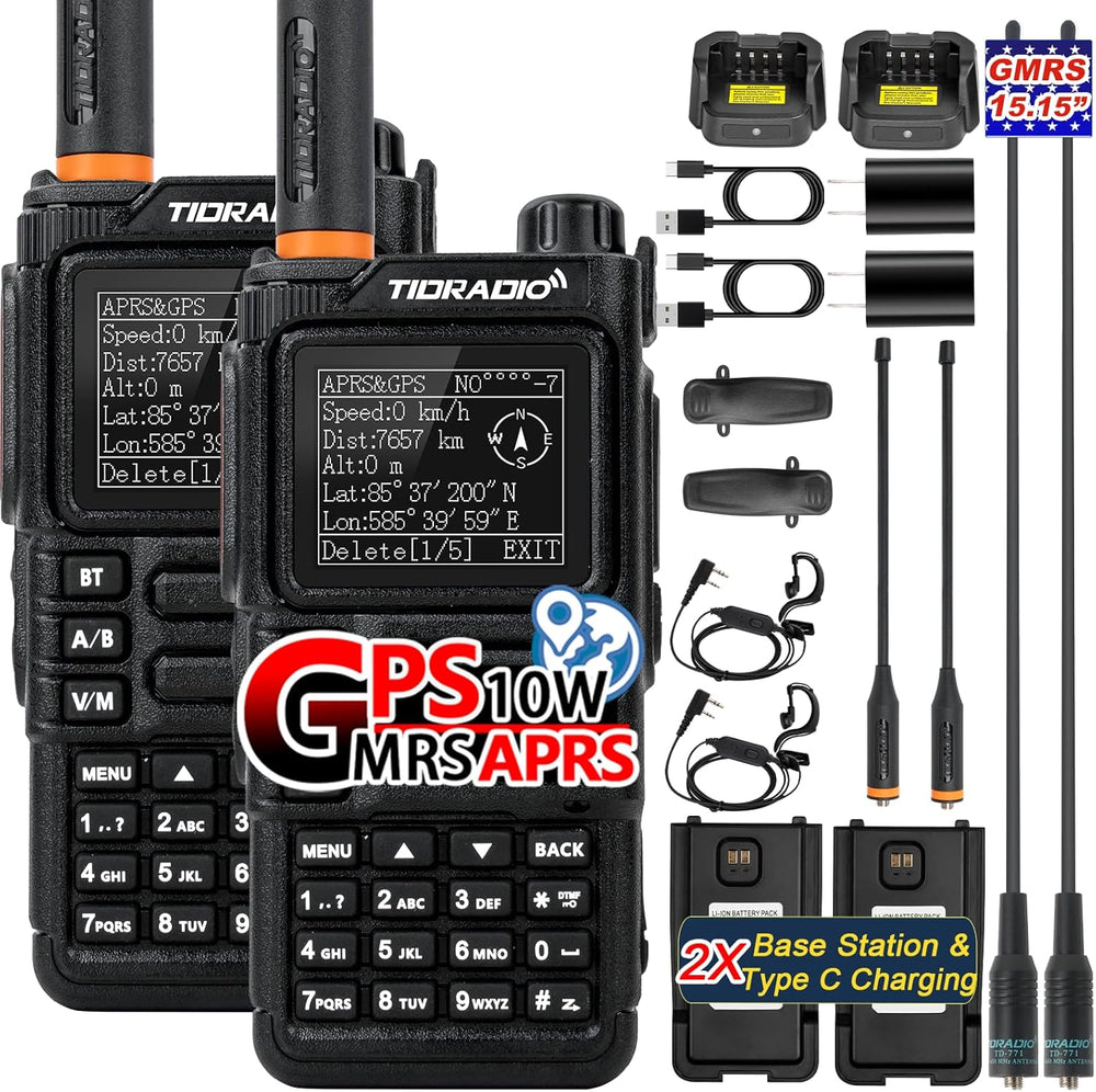 TIDRADIO TD-H9 10W GPS/APRS GMRS Handheld Radio, APP/Web Programming, Bluetot...