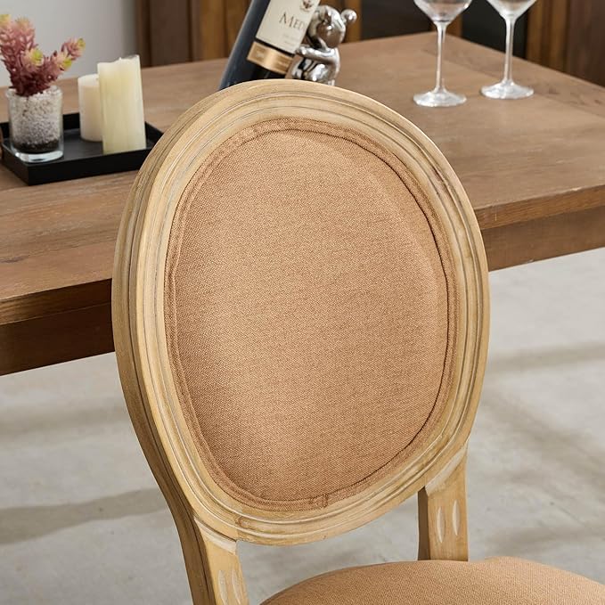 French Country Dining Chairs Set of 6,Farmhouse Upholstered Dining Room Chair...