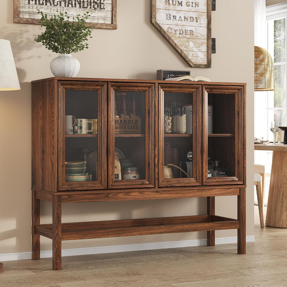 Sideboard Buffet Cabinet with Storage, Small Kitchen Coffee Wine Bar Cabinet ...