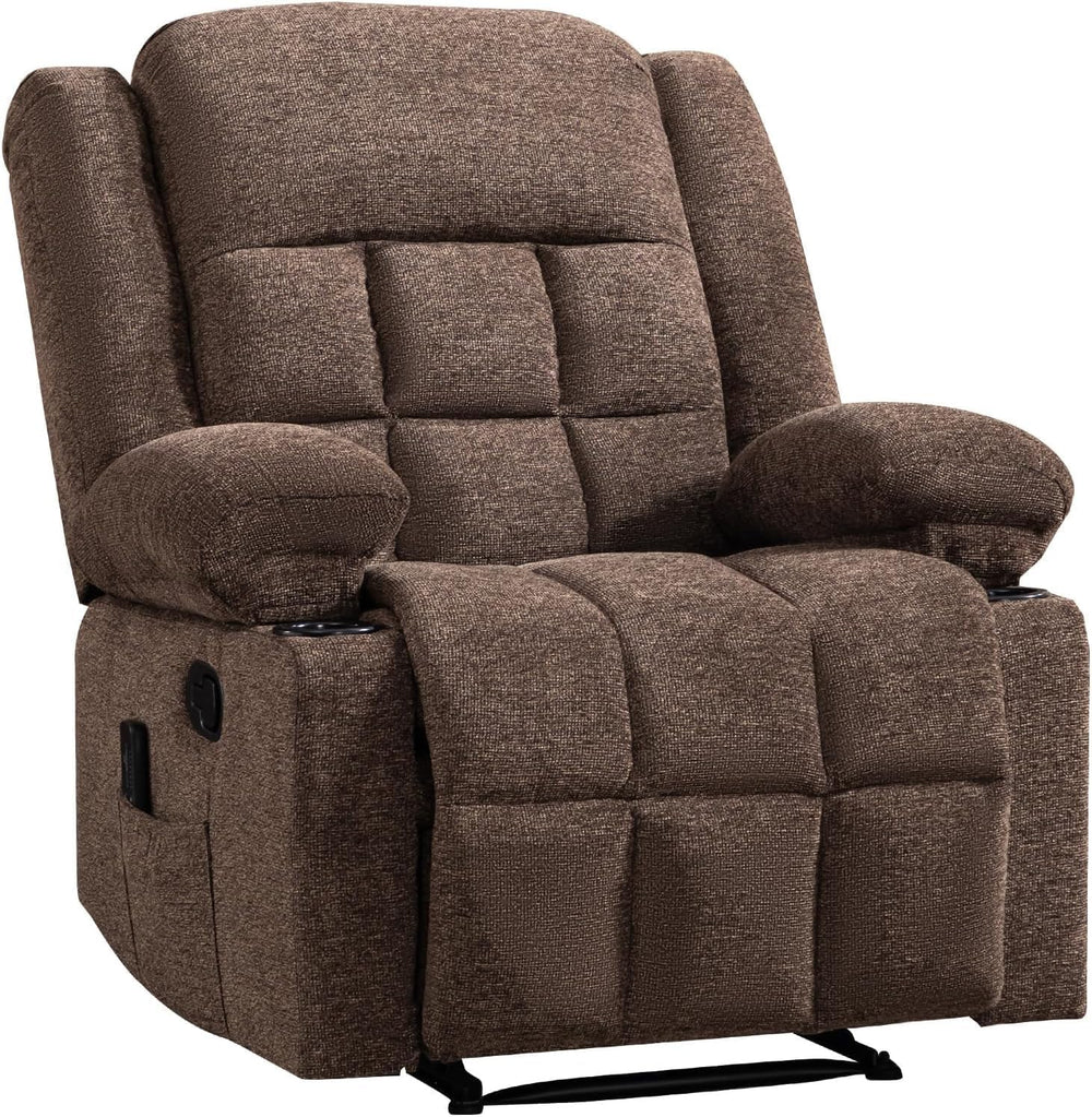 HAOMARKETS Manual Recliners with Massage and Heat for Adults, Classic Breatha...
