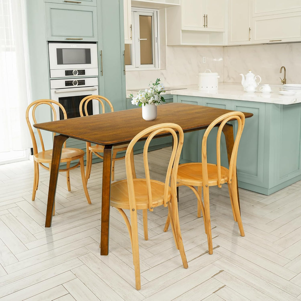 Acacia Verve 48" Solid Wood Dining Table for 4, Rectangular Acacia Wood ...