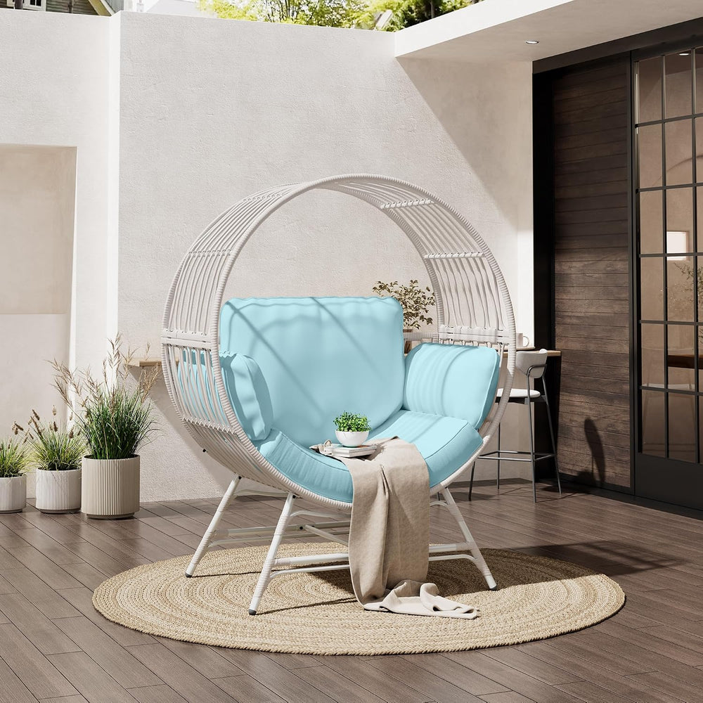 Bifanuo Oversized Egg Chair for Indoor Outdoor Use – Rattan Hanging Basket Ch...