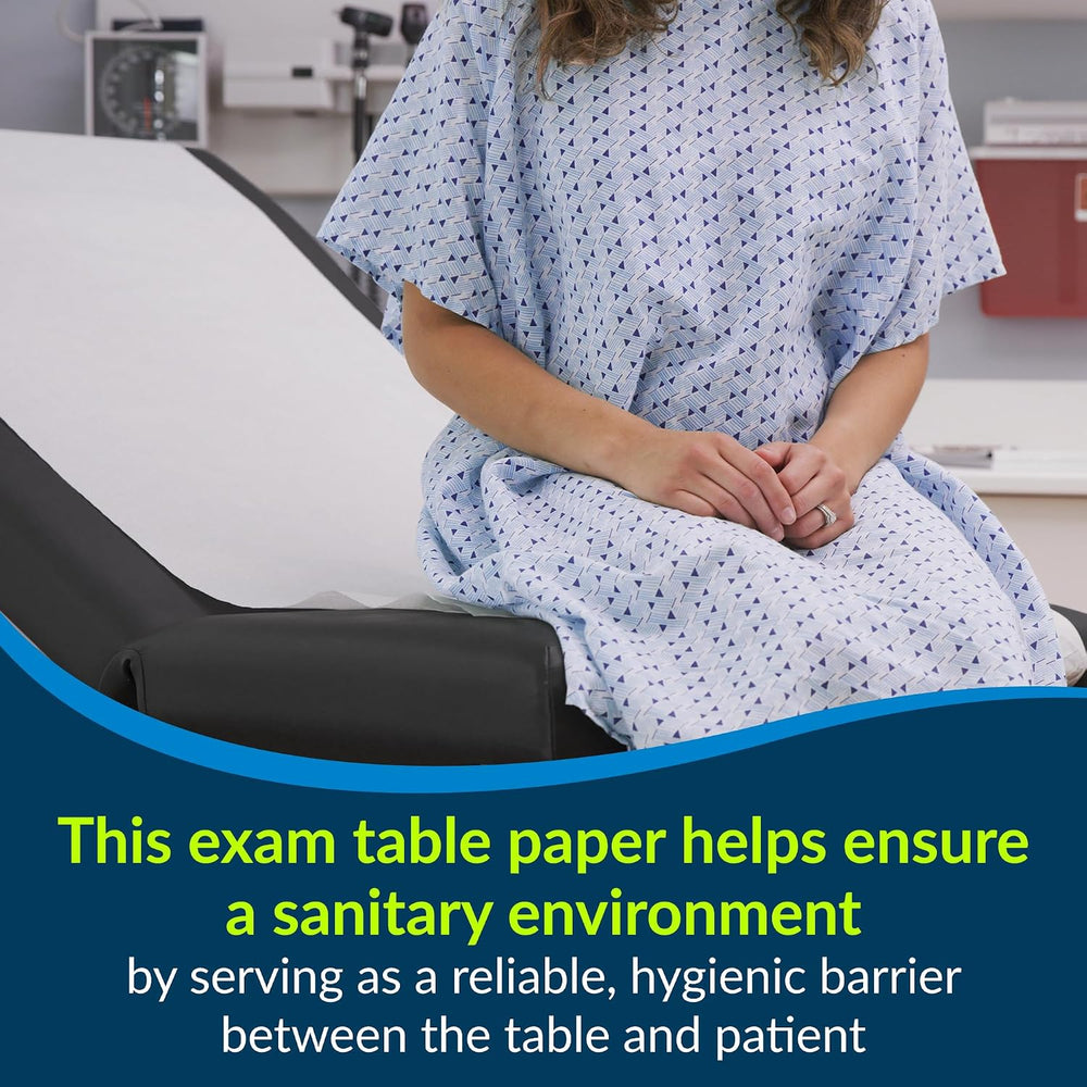 TIDI 613 Avalon Exam Table Paper, White, 18” x 125’ (Pack of 12) ― Standard C...