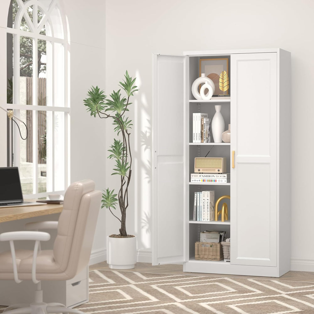 UNICOLY 71" Kitchen Pantry Cabinet, Pantry Storage Cabinet with Doors an...