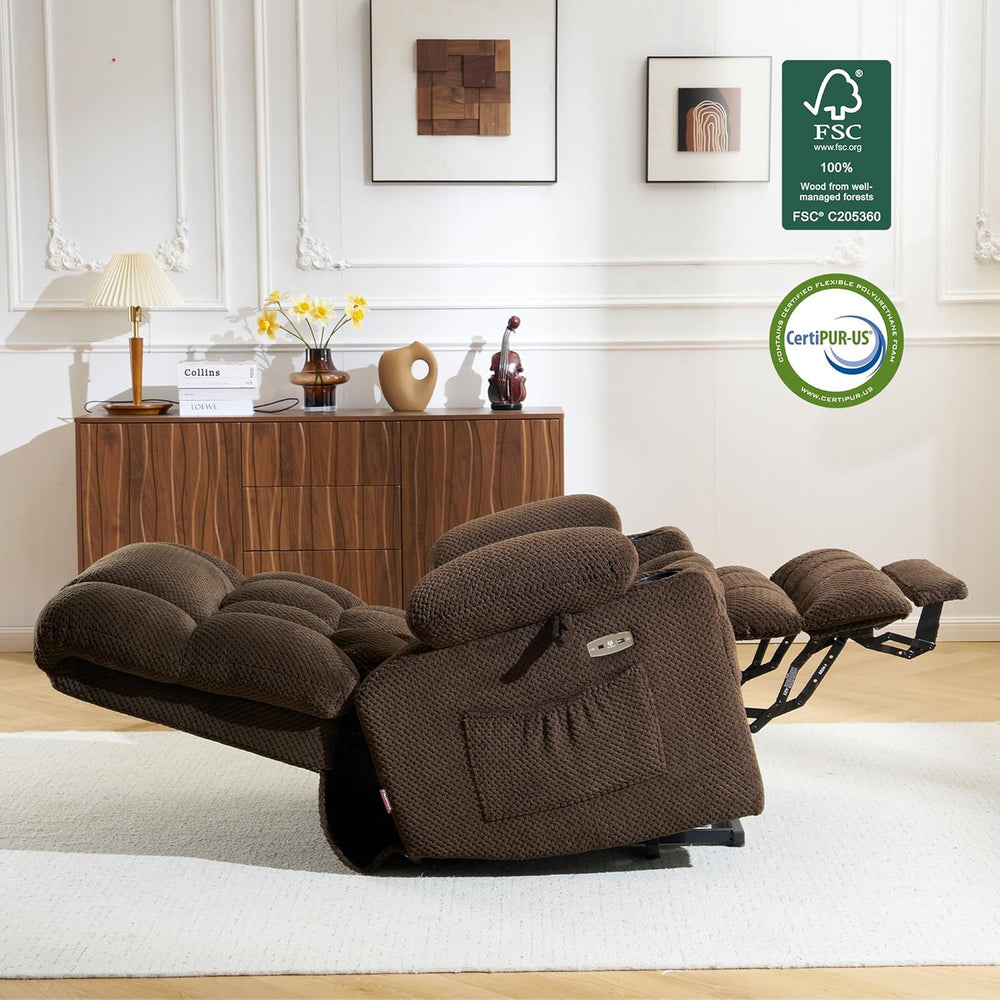 MCombo Dual Motor Power Lift Recliner Chair with Massage and Heat for Elderly...