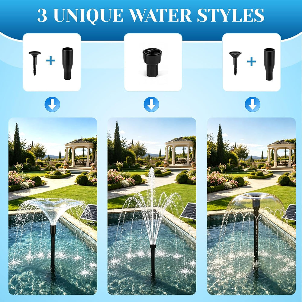 25W Solar Fountain Pump, Independent Solar Powered Water Fountain, 7.5FT Max ...