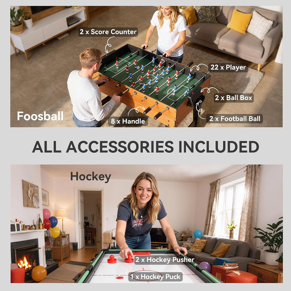 Soozier 5-in-1 Multi Game Table, 53" Combo Game Table Set with Accessories