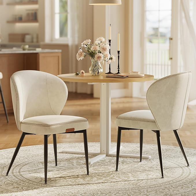 VASAGLE EKHO Collection - Dining Chairs Set of 2, Upholstered Kitchen Chairs,...