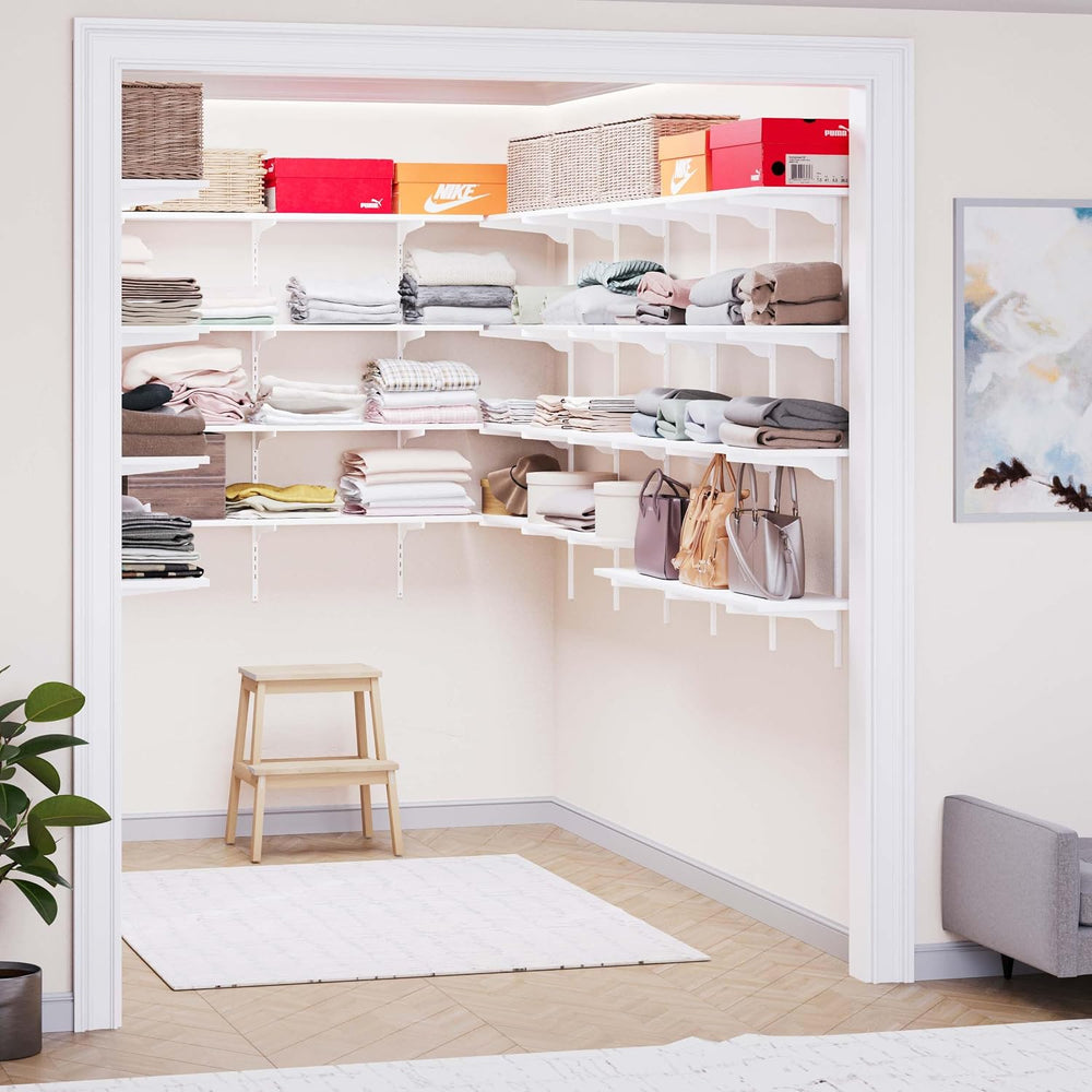 Wallniture Turin 48"x10" Floating Shelves for Wall Storage, Closet ...