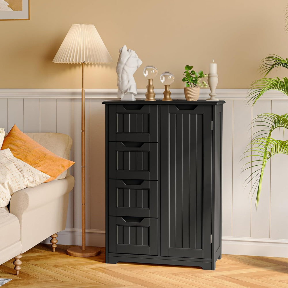 Gizoon Small Pantry Cabinet with Door and Shelves, 33'' Kitchen Pantr...