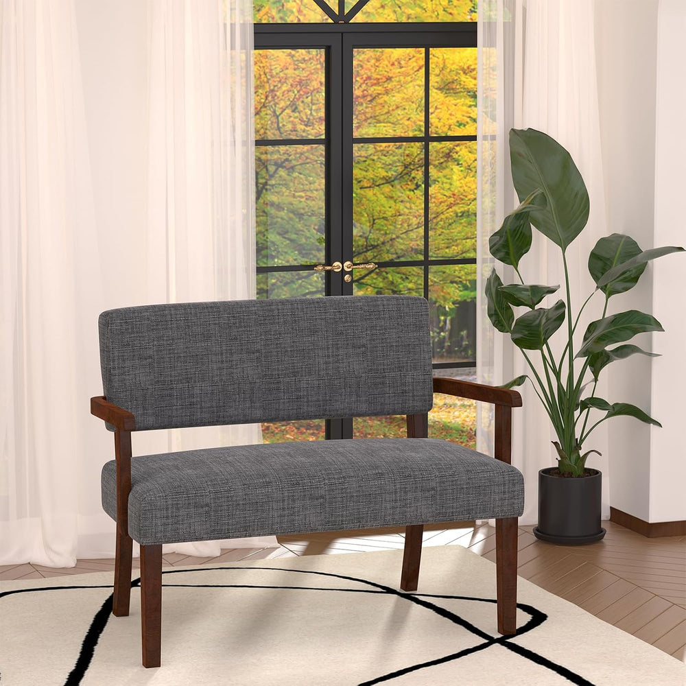 FAGAGA Accent Chair 2 Seat, Upholstered Reading Leisure Chair, Bench with Sol...