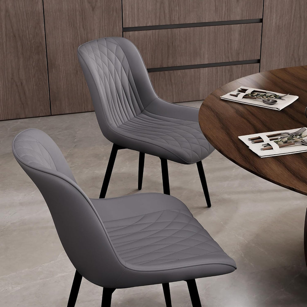 Rowill Dining Chairs Set of 2 Modern Faux Leather Kitchen Chairs with Thicken...