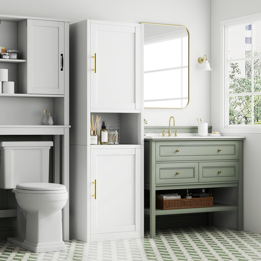 67" Tall Pantry Cabinet, Kitchen Pantry Storage Cabinet with Doors and S...