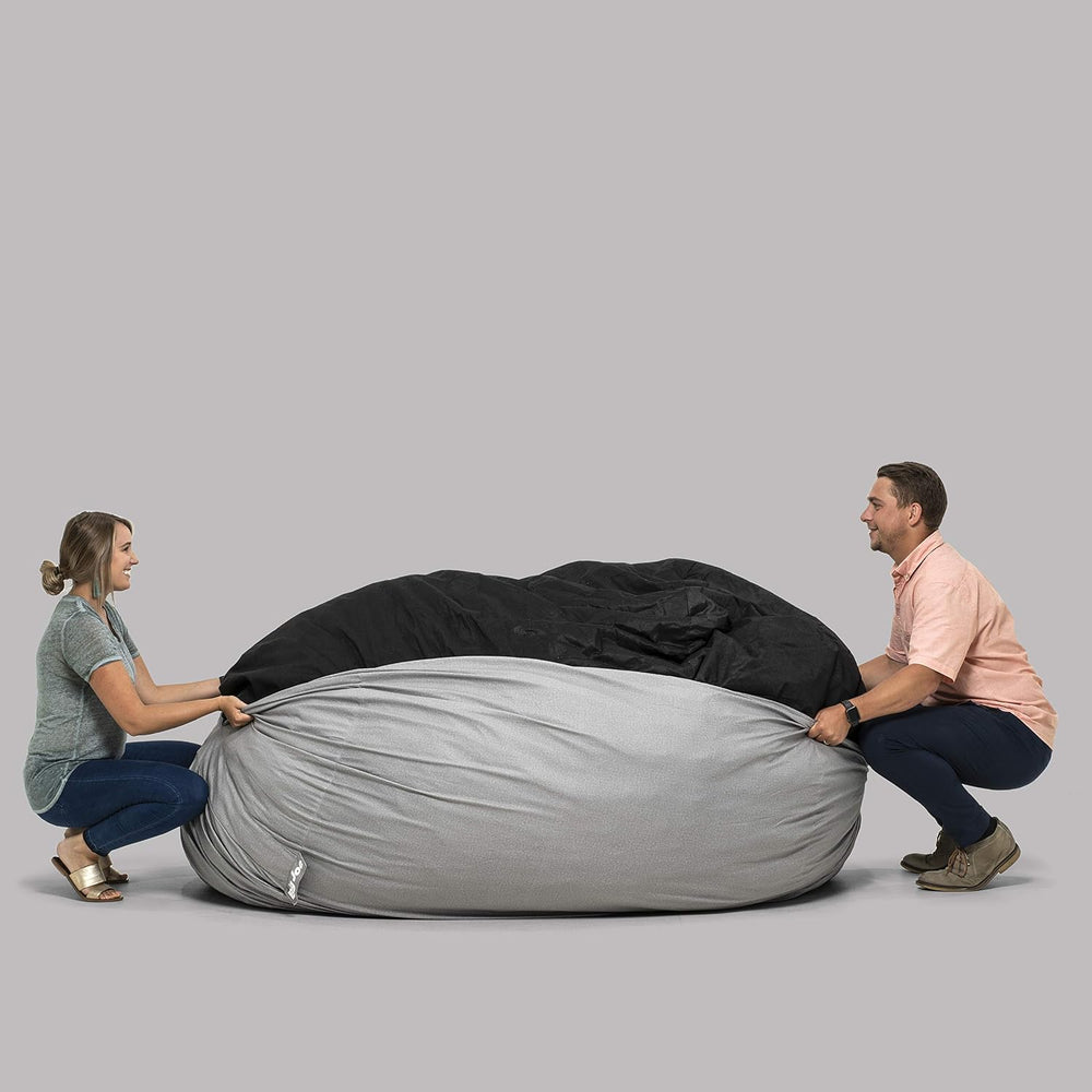 Big Joe Fuf XL Cover Only Machine Washable, Fog Lenox, Durable Woven Polyester