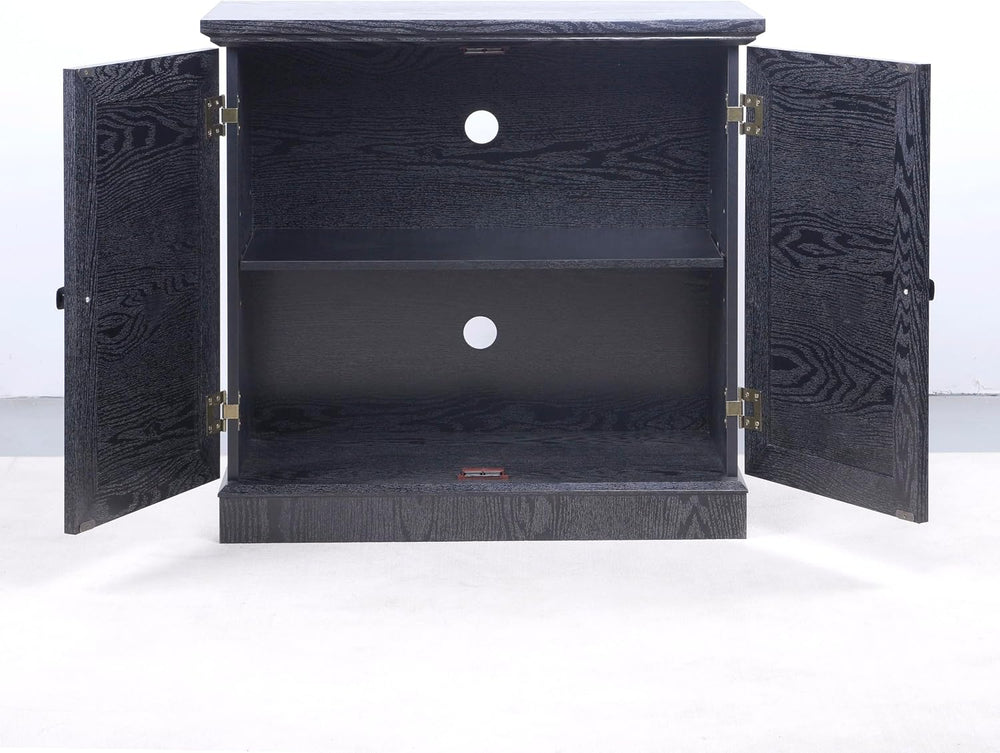 Storage Sideboard Cabinet with Mirrored Doors, Modern Buffet Cabinet w/Adjust...