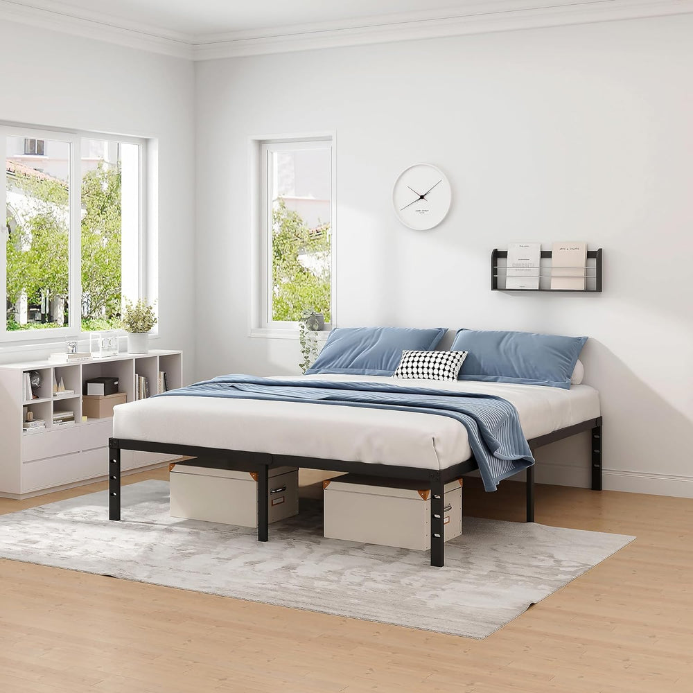 NEW JETO Metal Bed Frame,Full Size Bed Frame with Storage Space,12 Inch