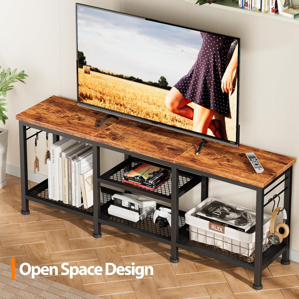 Furologee TV Stand for TVs up to 55 Inch, Entertainment Center with Open Stor...