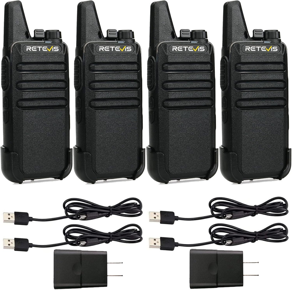 Retevis RT22 Compact & Lightweight FRS Walkie Talkies Long Range (4 Pack)