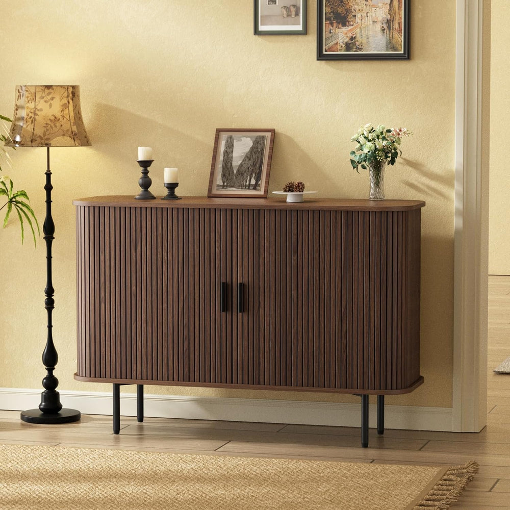 FiveWillowise 47''W x 32''H Buffet Sideboard Cabinet with Sto...