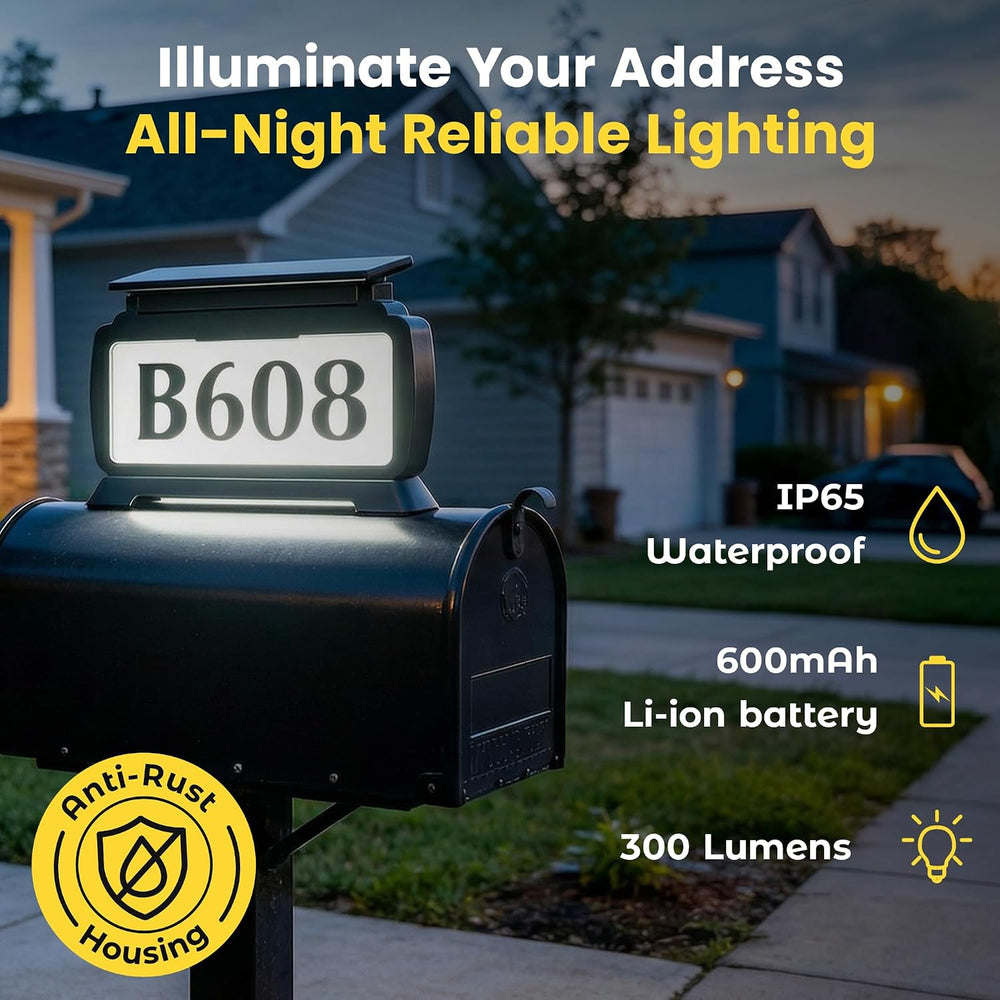 Brighticonic LED Solar House Number Light