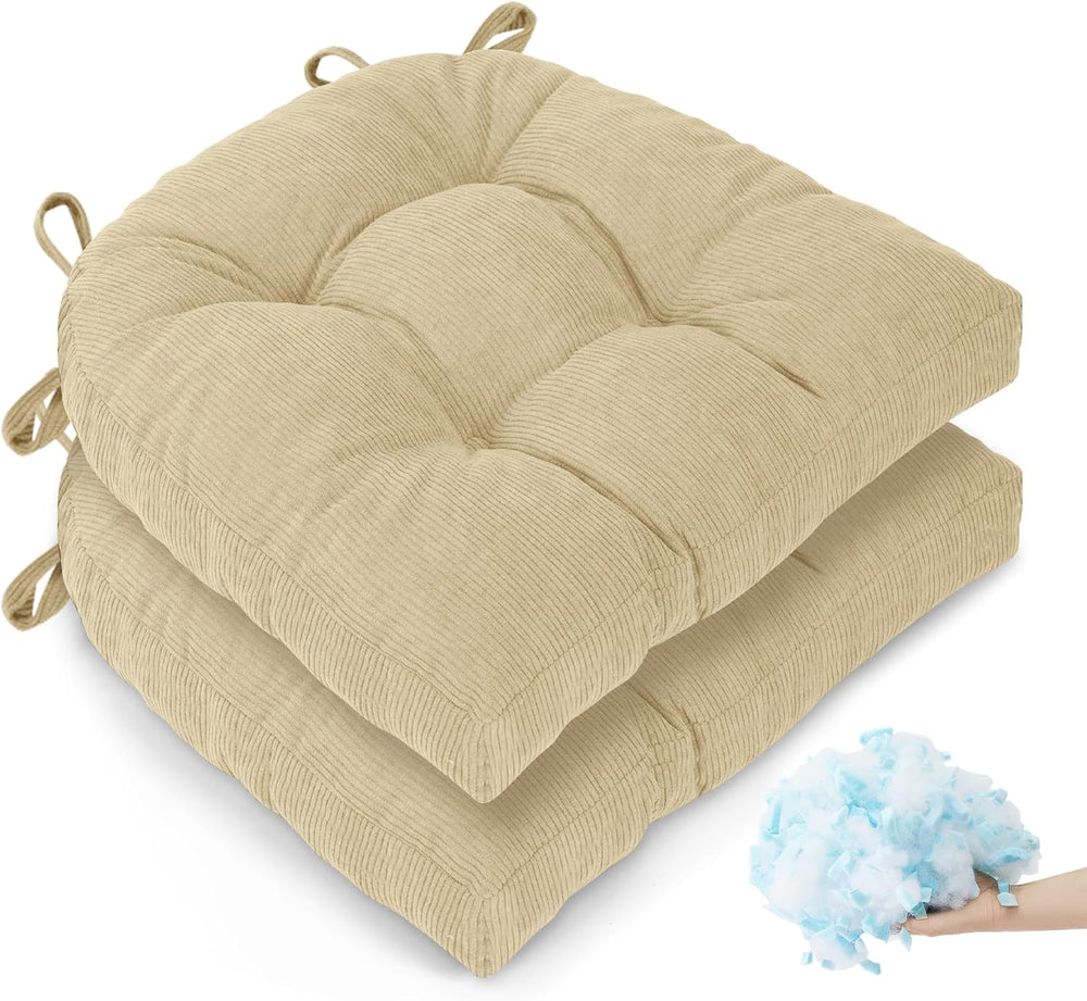 20x20 in Dining Room Chair Seat Cushions, Beige, 2 Pack