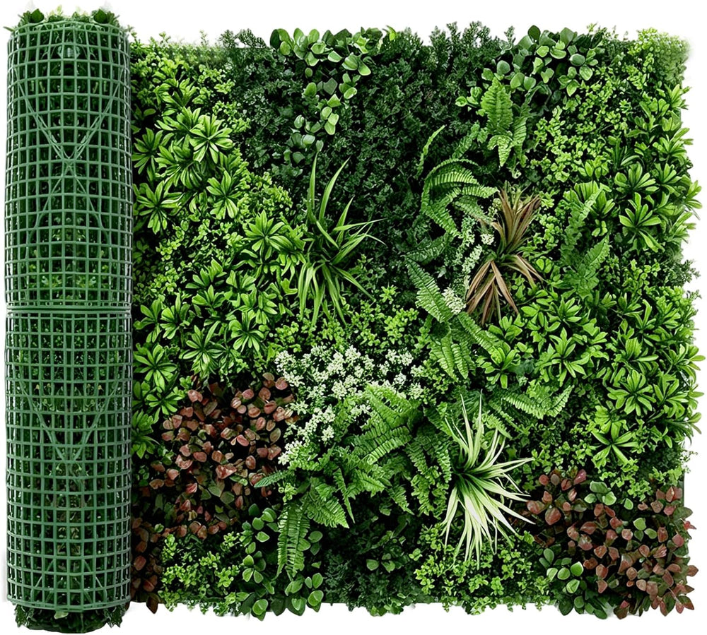 Artificial Ivy Privacy Fence 40"×120" Grass Wall Faux Greenery Back...